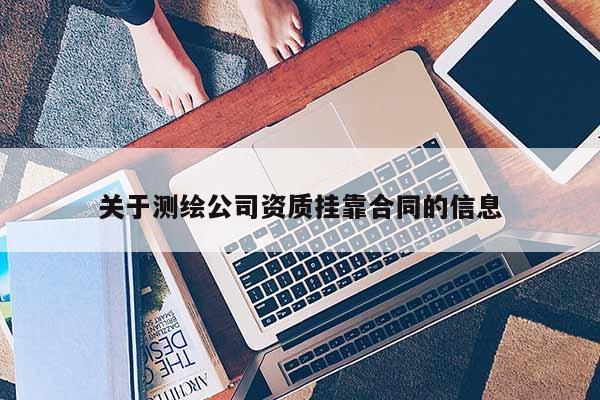 关于测绘公司资质挂靠合同的信息