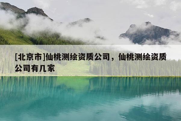 [北京市]仙桃测绘资质公司，仙桃测绘资质公司有几家