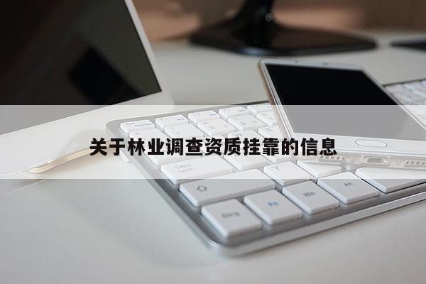 关于林业调查资质挂靠的信息