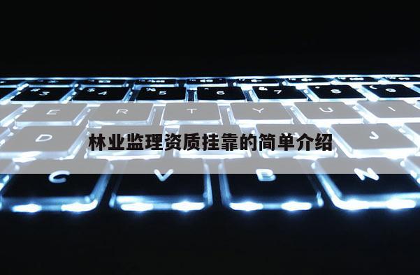 林业监理资质挂靠的简单介绍