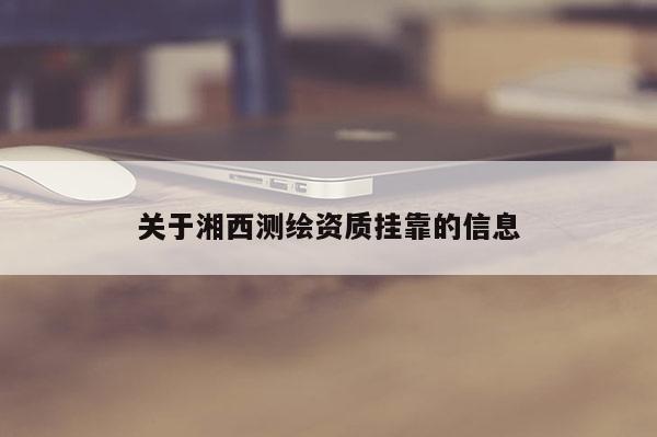 关于湘西测绘资质挂靠的信息