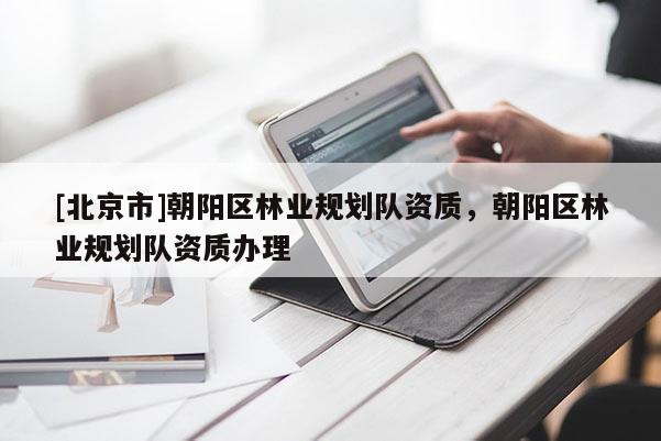 [北京市]朝阳区林业规划队资质，朝阳区林业规划队资质办理