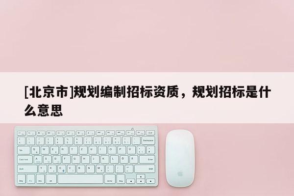 [北京市]规划编制招标资质，规划招标是什么意思